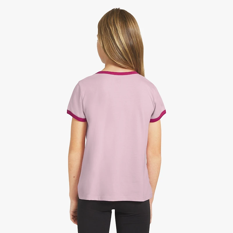 Champion Ringer Big Kid Girls Round Neck Short Sleeve Regular Fit Graphic T-Shirt