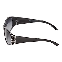 Mixit Black With Gem Detail Womens UV Protection Sunglasses