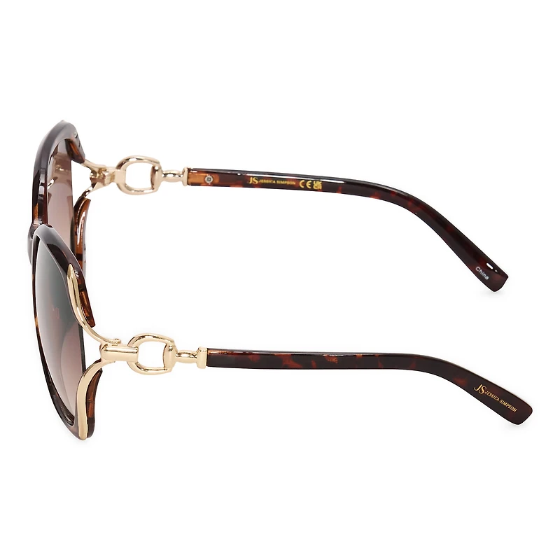 JS Jessica Simpson Womens UV Protection Square Sunglasses