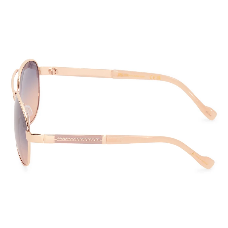 JS Jessica Simpson Womens UV PROTECTION Aviator Sunglasses