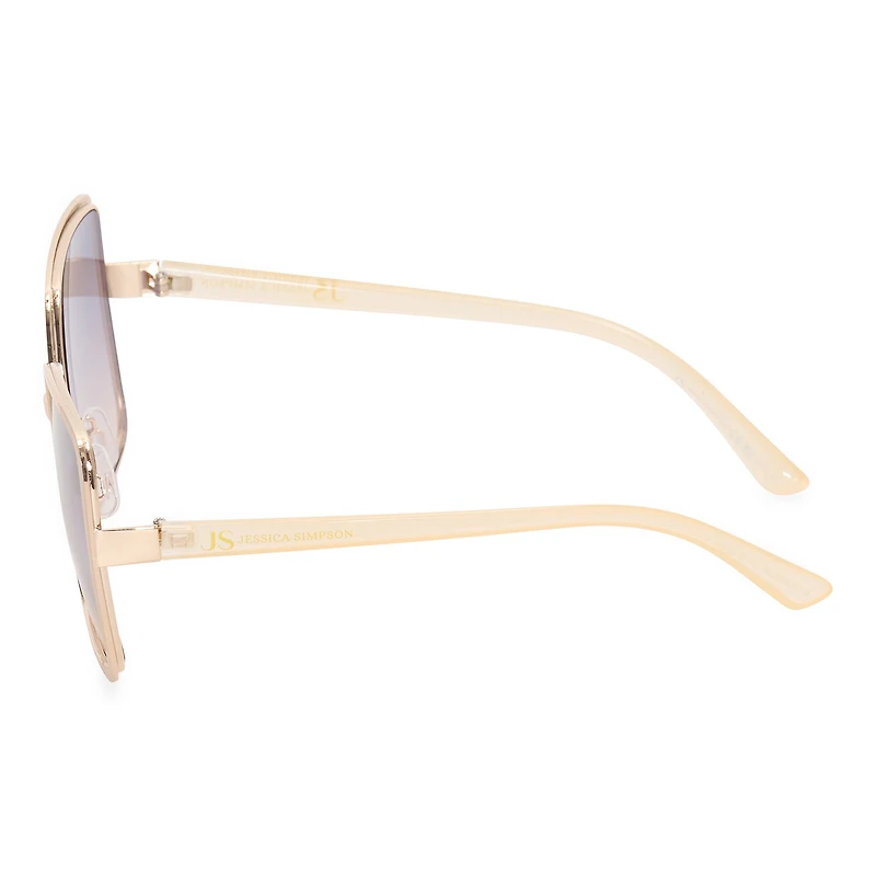 JS Jessica Simpson Womens UV Protection Square Sunglasses