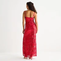 by&by Womens Juniors V Neck Sleeveless Beaded Sequin Bodycon Dress