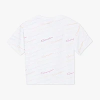 Champion Tie Front Big Kid Girls Crew Neck Short Sleeve Relaxed Fit Graphic T-Shirt