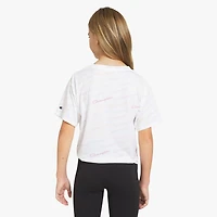 Champion Tie Front Big Kid Girls Crew Neck Short Sleeve Relaxed Fit Graphic T-Shirt