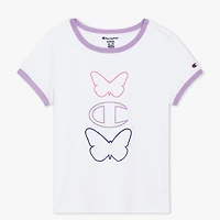 Champion Ringer Big Kid Girls Round Neck Short Sleeve Regular Fit Graphic T-Shirt