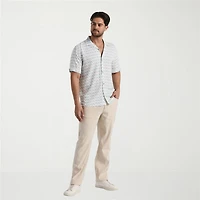 Cubavera Mens Short Sleeve Classic Fit Button-Down Shirt