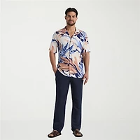 Cubavera Mens Short Sleeve Classic Fit Button-Down Shirt