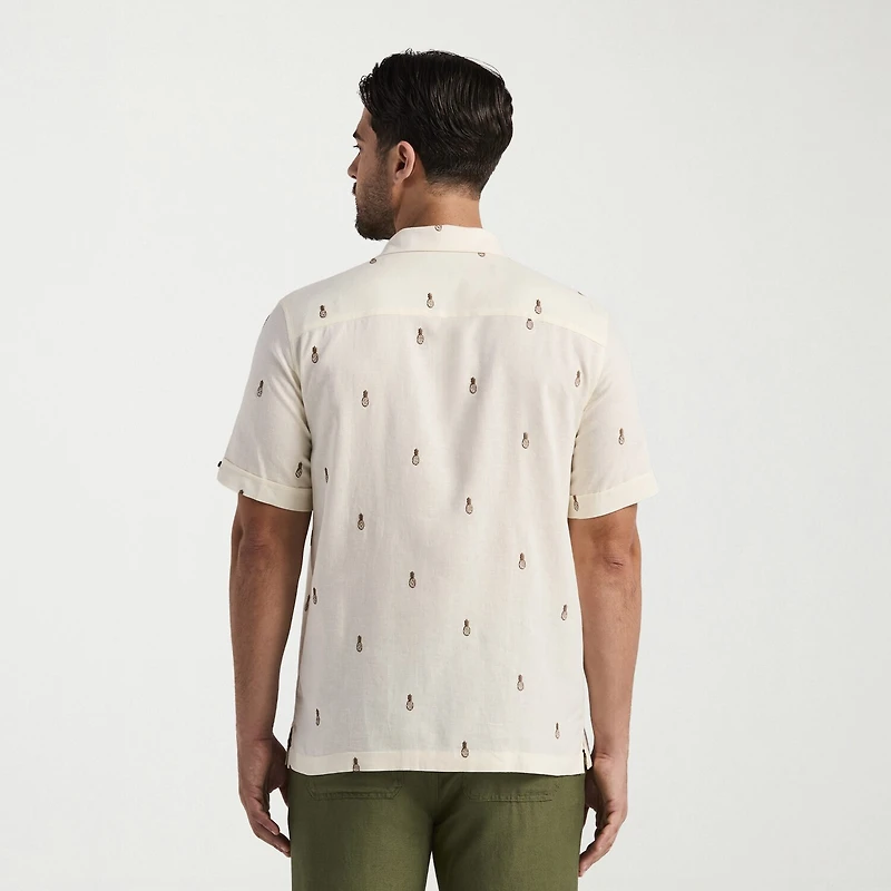 Cubavera Mens Short Sleeve Classic Fit Button-Down Shirt