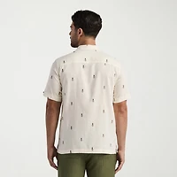 Cubavera Mens Short Sleeve Classic Fit Button-Down Shirt