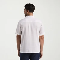 Cubavera Mens Short Sleeve Classic Fit Button-Down Shirt