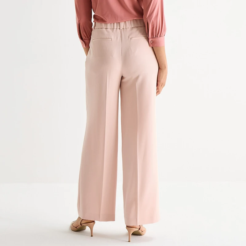 Liz Claiborne Charlotte Womens Wide Leg Mid Rise Trouser
