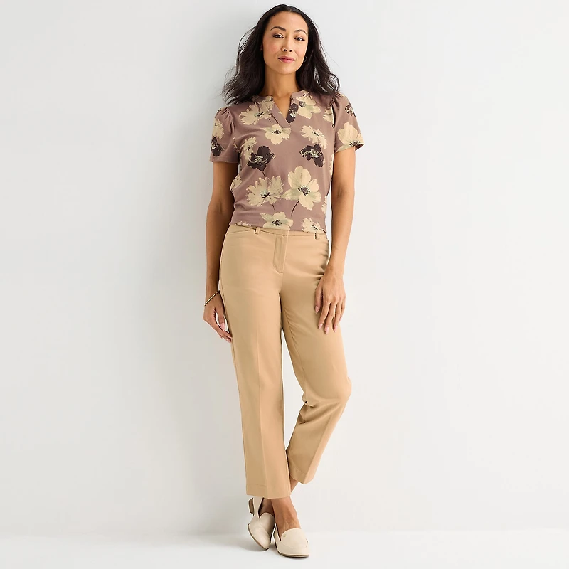 Liz Claiborne Emma Womens Slim Mid Rise Ankle Pant