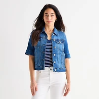 St. John's Bay Womens Denim Lightweight Jacket