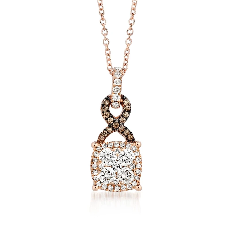 Le Vian® Grand Sample Sale™ Pendant featuring Vanilla Diamonds® & Chocolate Diamonds® set in 14K Strawberry Gold®