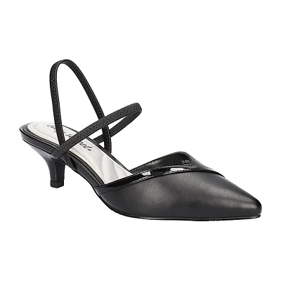 Easy Street Unna Womens Pointed Closed Toe Kitten Heel Pumps