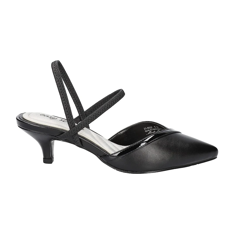 Easy Street Unna Womens Pointed Closed Toe Kitten Heel Pumps