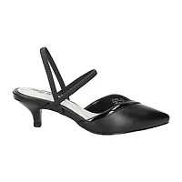 Easy Street Unna Womens Pointed Closed Toe Kitten Heel Pumps
