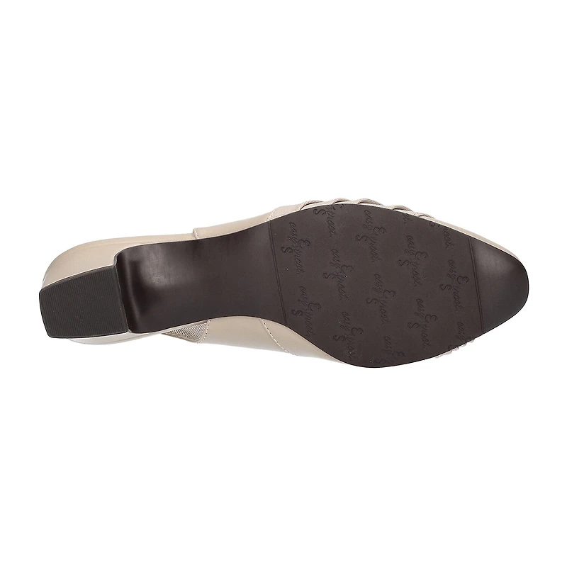 Easy Street Bates Womens Round Closed Toe Block Heel Pumps
