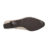 Easy Street Bates Womens Round Closed Toe Block Heel Pumps