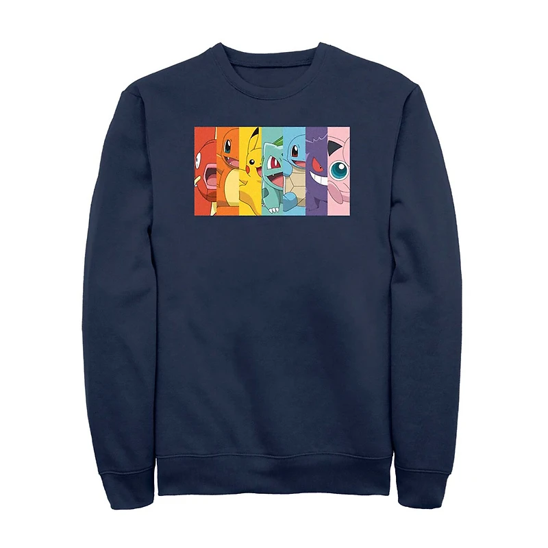 Mens Crew Neck Long Sleeve Pokemon Sweatshirt