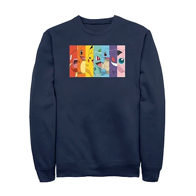 Mens Crew Neck Long Sleeve Pokemon Sweatshirt