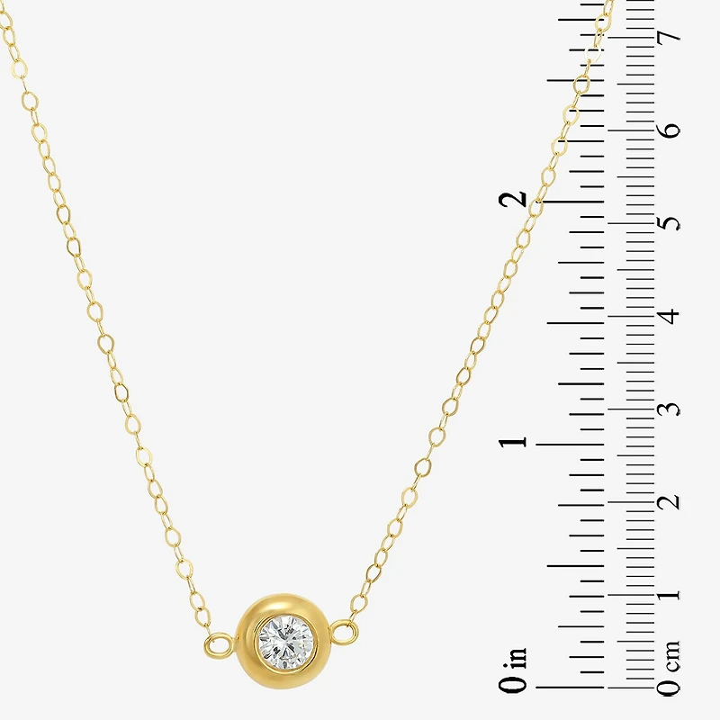 Womens Cubic Zirconia 10K Gold Round 2-pc. Jewelry Set