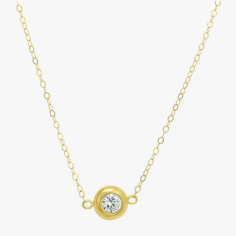 Womens Cubic Zirconia 10K Gold Round 2-pc. Jewelry Set