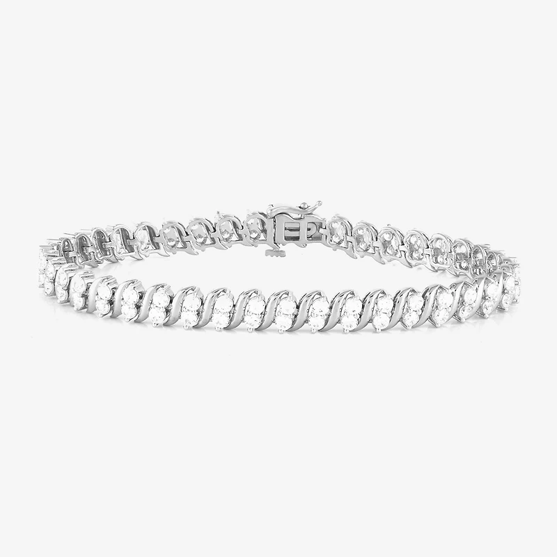 Womens 4 CT. T.W. Lab Grown White Diamond 10K Gold 7.25 Inch Tennis Bracelet