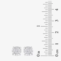 1 CT. T.W. Lab-Grown Diamond Sterling Silver Round Earring Set