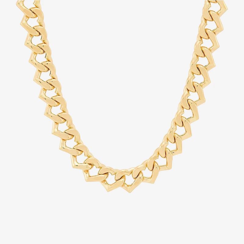 Made in Italy Womens 14K Gold 17 1/2 Inch Link Chain Necklace