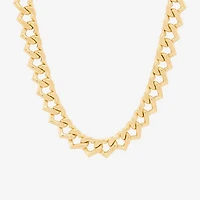 Made in Italy Womens 14K Gold 17 1/2 Inch Link Chain Necklace
