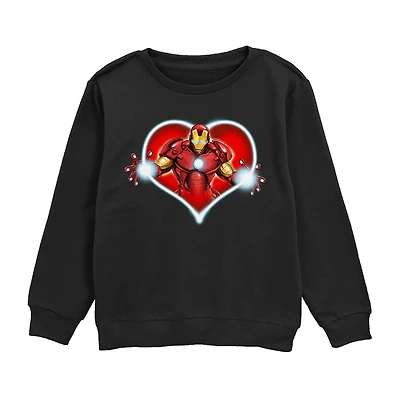 Disney Collection Little & Big Kid Boys Crew Neck Short Sleeve Regular Fit Iron Man Graphic T-Shirt
