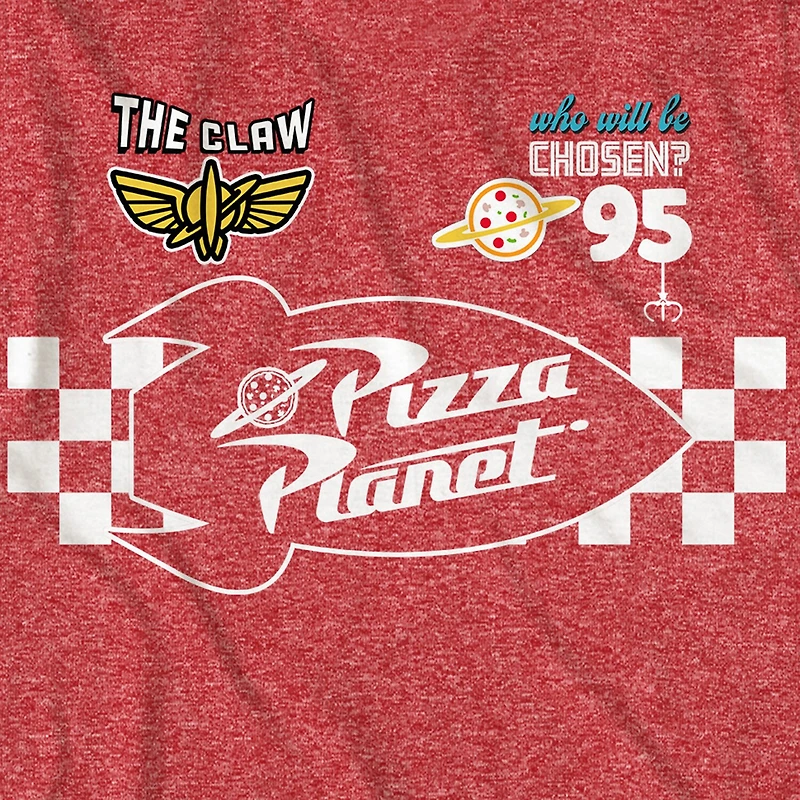 Pizza Planet Mens Crew Neck Short Sleeve Regular Fit Big and Tall Graphic T-Shirt