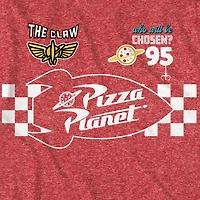 Pizza Planet Mens Crew Neck Short Sleeve Regular Fit Big and Tall Graphic T-Shirt