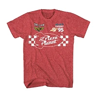 Pizza Planet Mens Crew Neck Short Sleeve Regular Fit Big and Tall Graphic T-Shirt