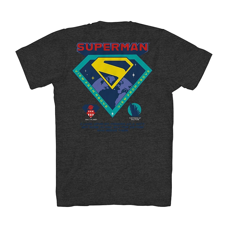 Mens Crew Neck Short Sleeve Regular Fit Superman Big and Tall Graphic T-Shirt