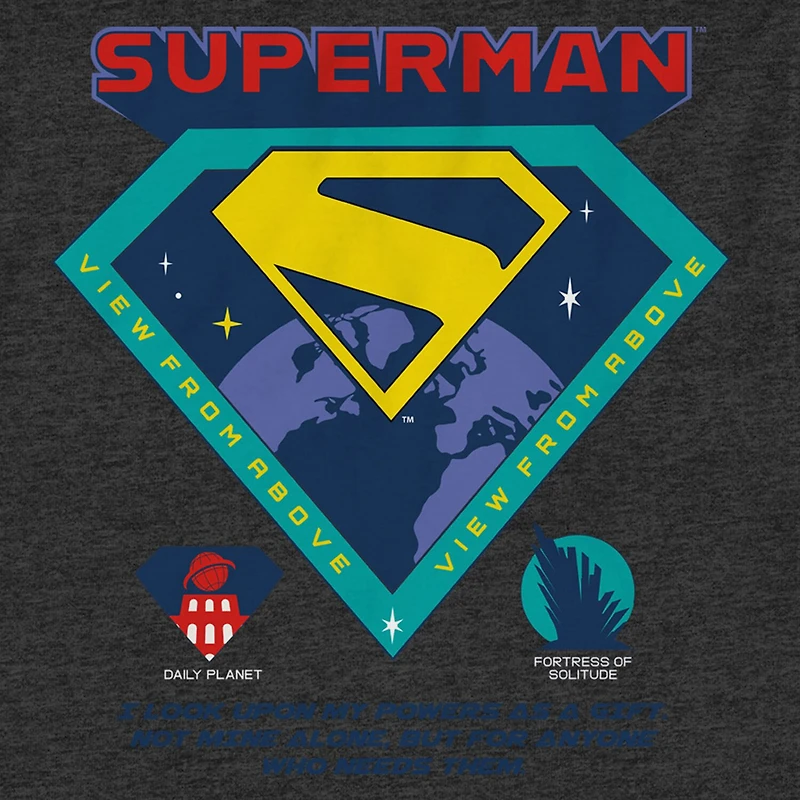 Mens Crew Neck Short Sleeve Regular Fit Superman Big and Tall Graphic T-Shirt