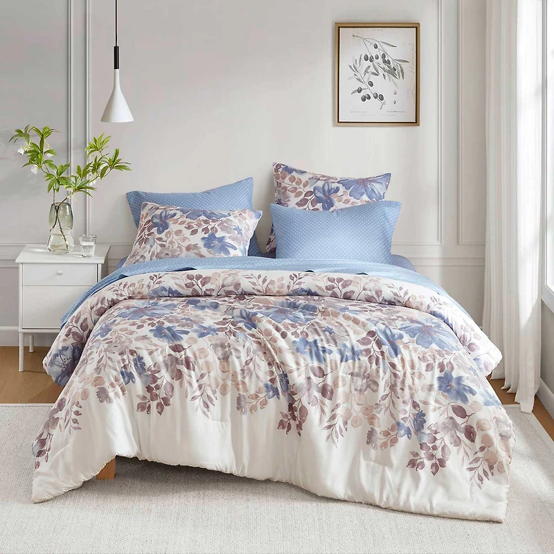 Madison Park Essentials Piper Floral Complete Bedding Set with Sheets
