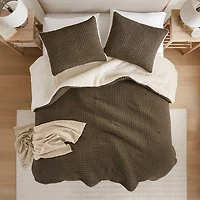 Madison Park Ellis Chenille Sherpa Reverse Soft Comforter Set