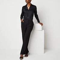 Worthington Womens Cuffed Long Sleeve Regular Fit Poplin Button-Down Shirt