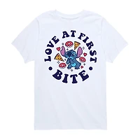 Disney Collection Little & Big Kid Boys Crew Neck Short Sleeve Regular Fit Lilo Stitch Graphic T-Shirt