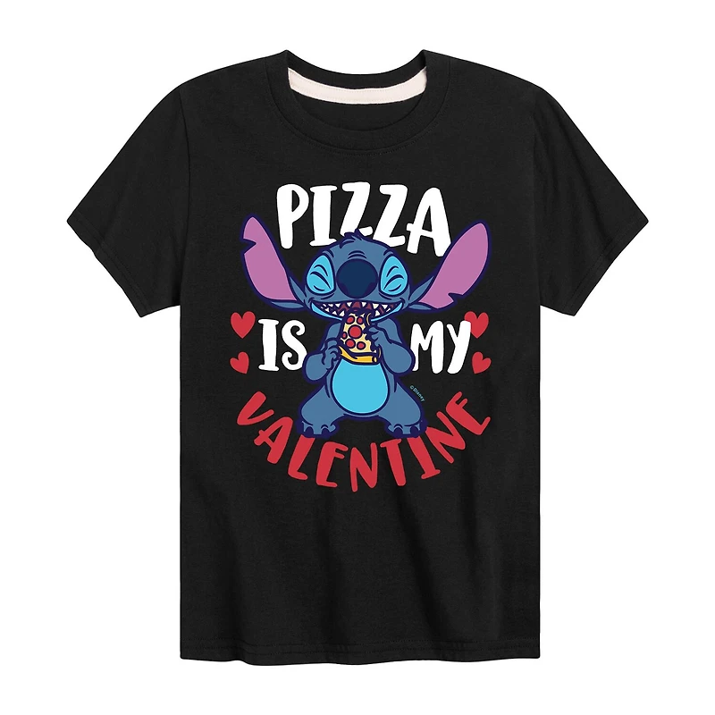 Disney Collection Little & Big Kid Boys Crew Neck Short Sleeve Regular Fit Lilo Stitch Graphic T-Shirt