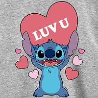Disney Collection Little & Big Kid Boys Crew Neck Long Sleeve Regular Fit Lilo Stitch Graphic T-Shirt