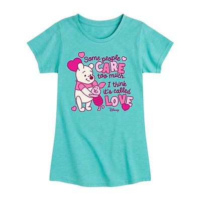 Disney Collection Little & Big Kid Girls Crew Neck Short Sleeve Regular Fit Winnie The Pooh Graphic T-Shirt