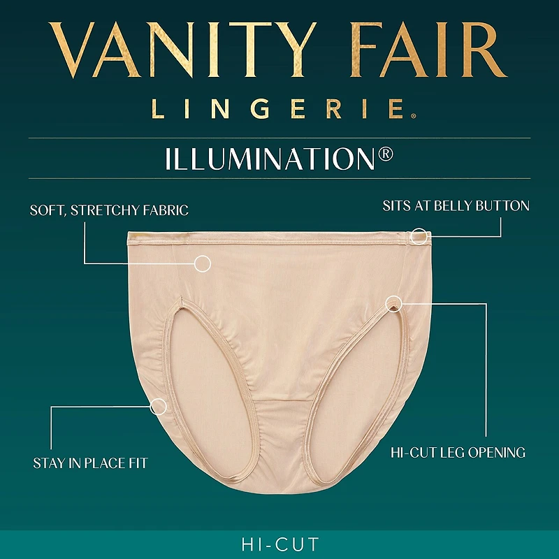 Vanity Fair Womens High Cut Panty 13108