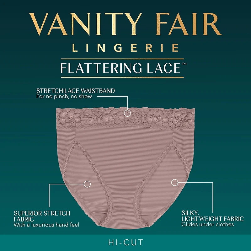 Vanity Fair Womens High Cut Panty 13280