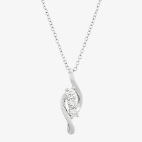 Limited Quantities! Womens 1/ CT. T.W. Lab Grown White Diamond Sterling Silver 18 Inch Pendant Necklace