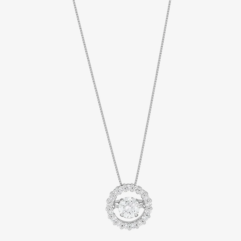 Limited Quantities! Womens 3/4 CT. T.W. Lab Grown White Diamond 14K Gold Circle 18 Inch Pendant Necklace