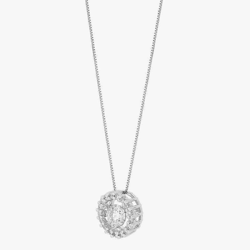 Limited Quantities! Womens 3/4 CT. T.W. Lab Grown White Diamond 14K Gold Circle 18 Inch Pendant Necklace