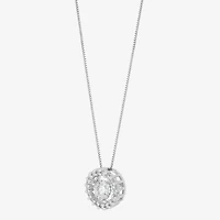 Limited Quantities! Womens 3/4 CT. T.W. Lab Grown White Diamond 14K Gold Circle 18 Inch Pendant Necklace